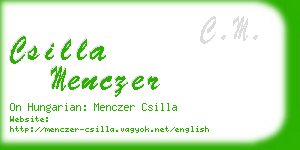 csilla menczer business card